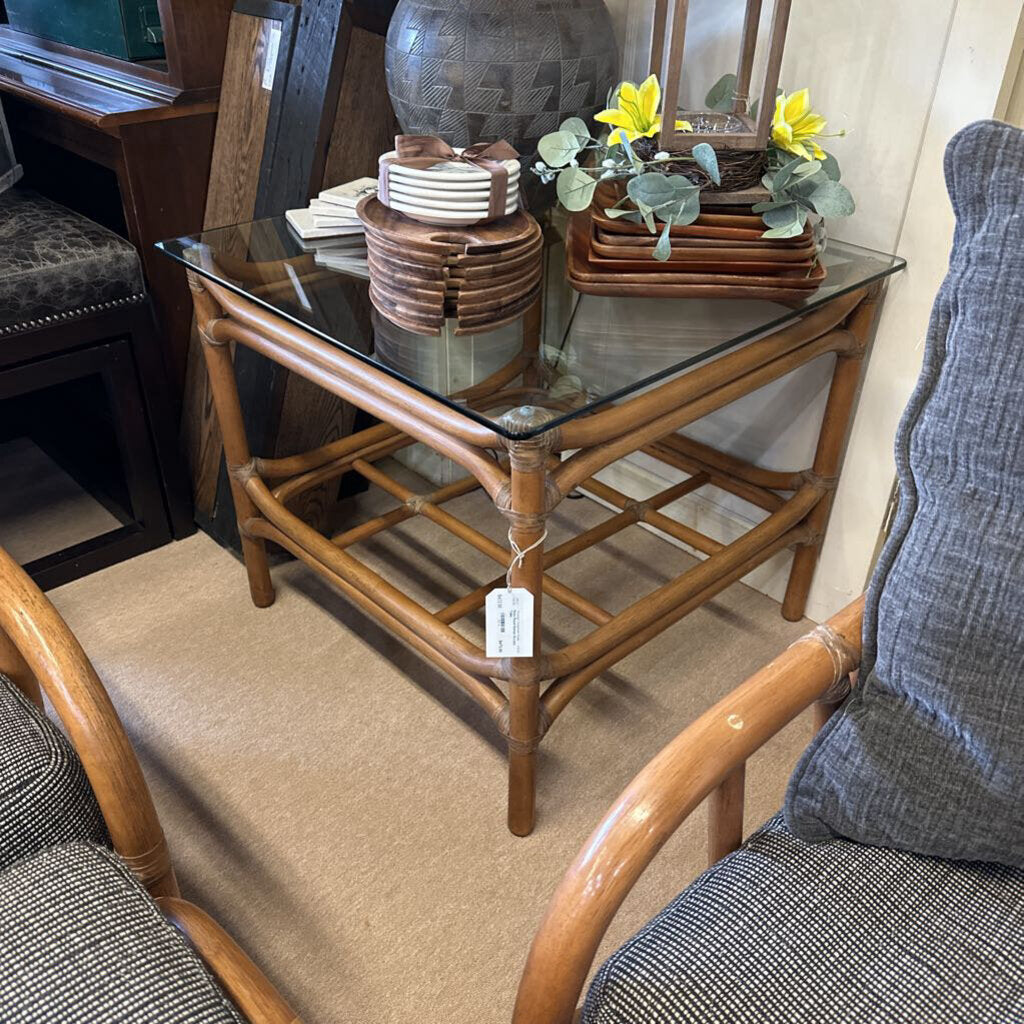 Rattan Accent Table