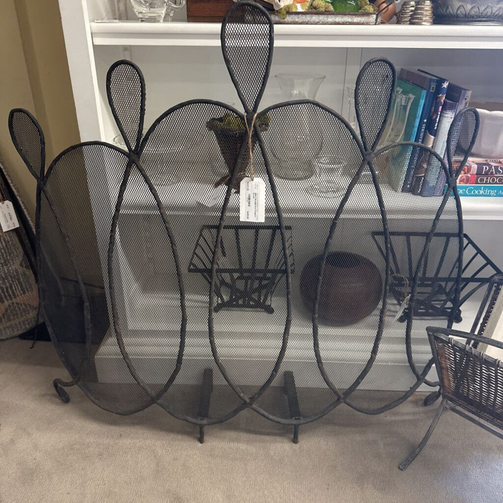 1950's Wrought Iron Fireplace Screen