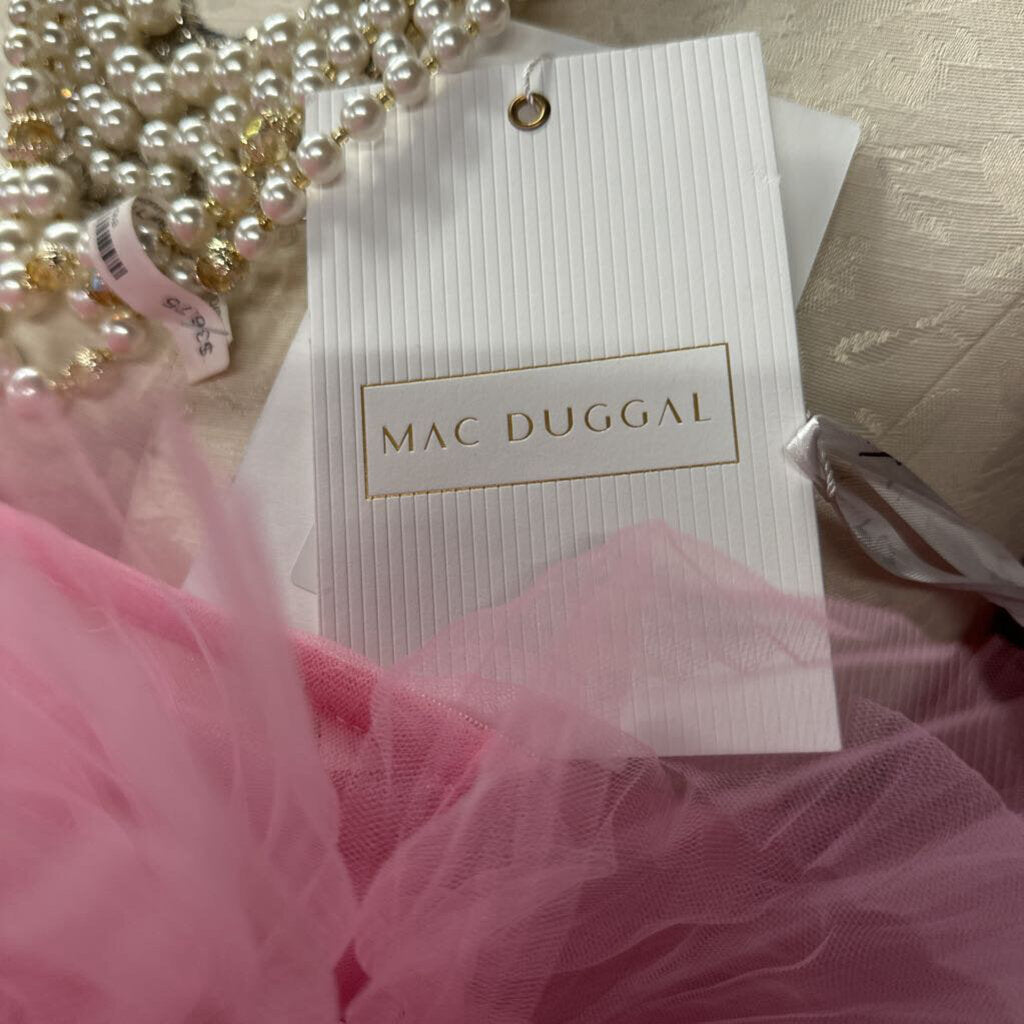 (NWT) Strapless Ruffle Tulle Mini Gown