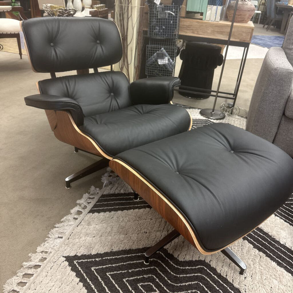 Modern Armchair and Ottoman