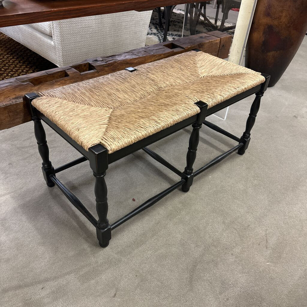 Woven Top Black Bench