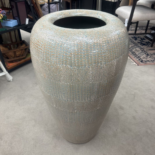 Large Textured Ceramic Floor Vase