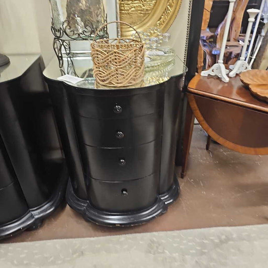 Black Painted Nightstand