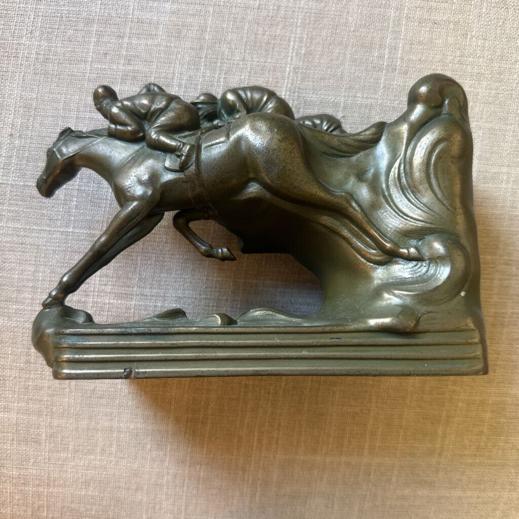 Bronze Horse Racing Bookends