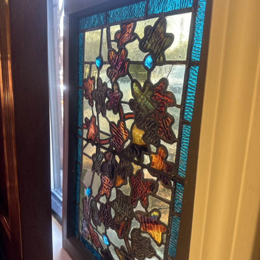 Antique Stain Glass Window Rare Find