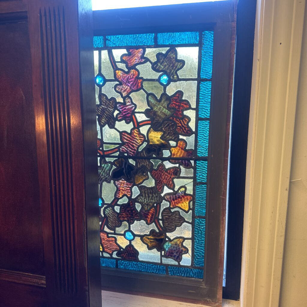 Antique Stain Glass Window Rare Find