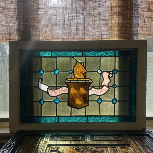 Antique Stain Glass Window Rare Find