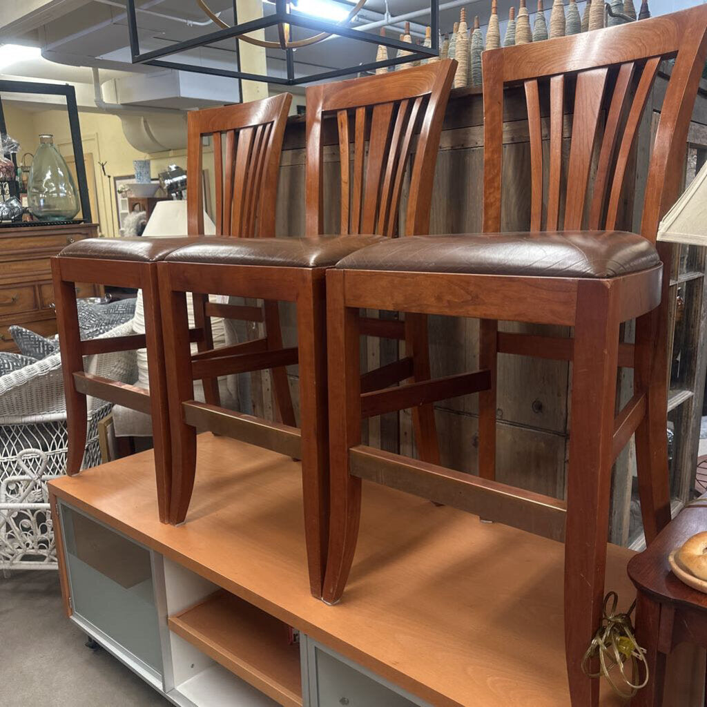 Set-3 Leather Counter Stools