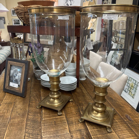 Antique Brass Hurricane Lamp