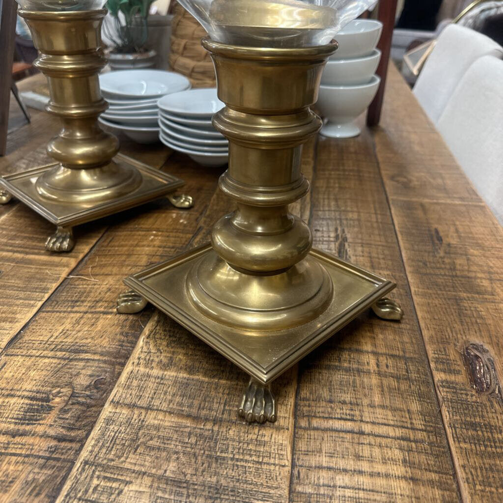 Antique Brass Hurricane Lamp