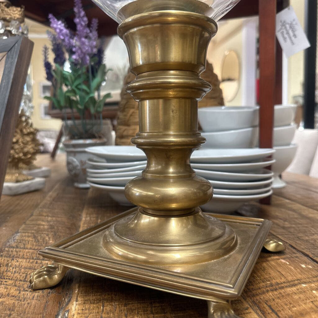 Antique Brass Hurricane Lamp