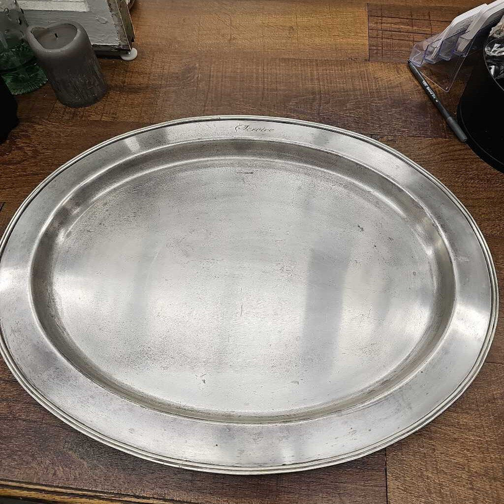 Pottery Barn Hotel Silver Oval Tray