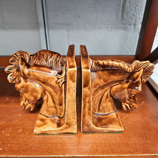 Ceramic Horse Bookends