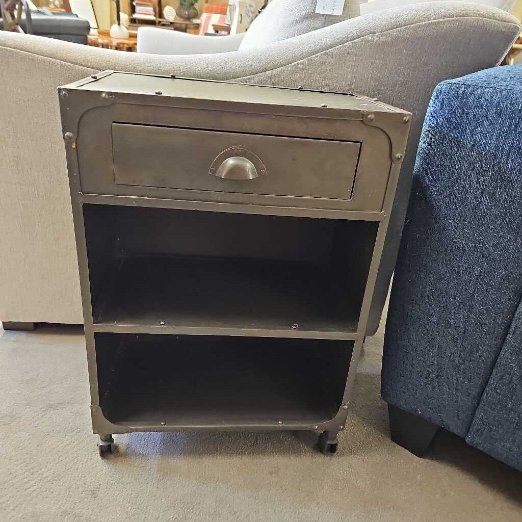 Industrial Metal Accent Table