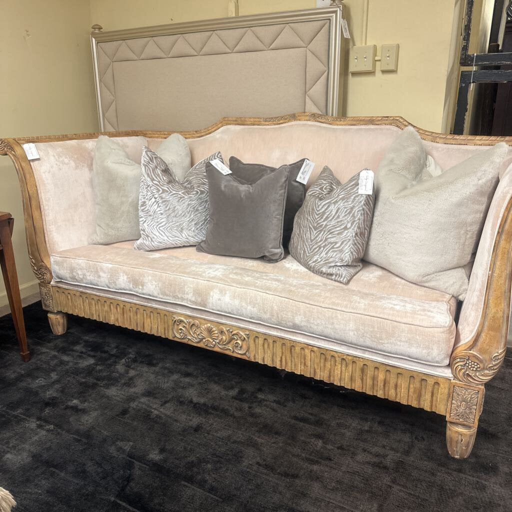 French Inspired Velvet Sofa