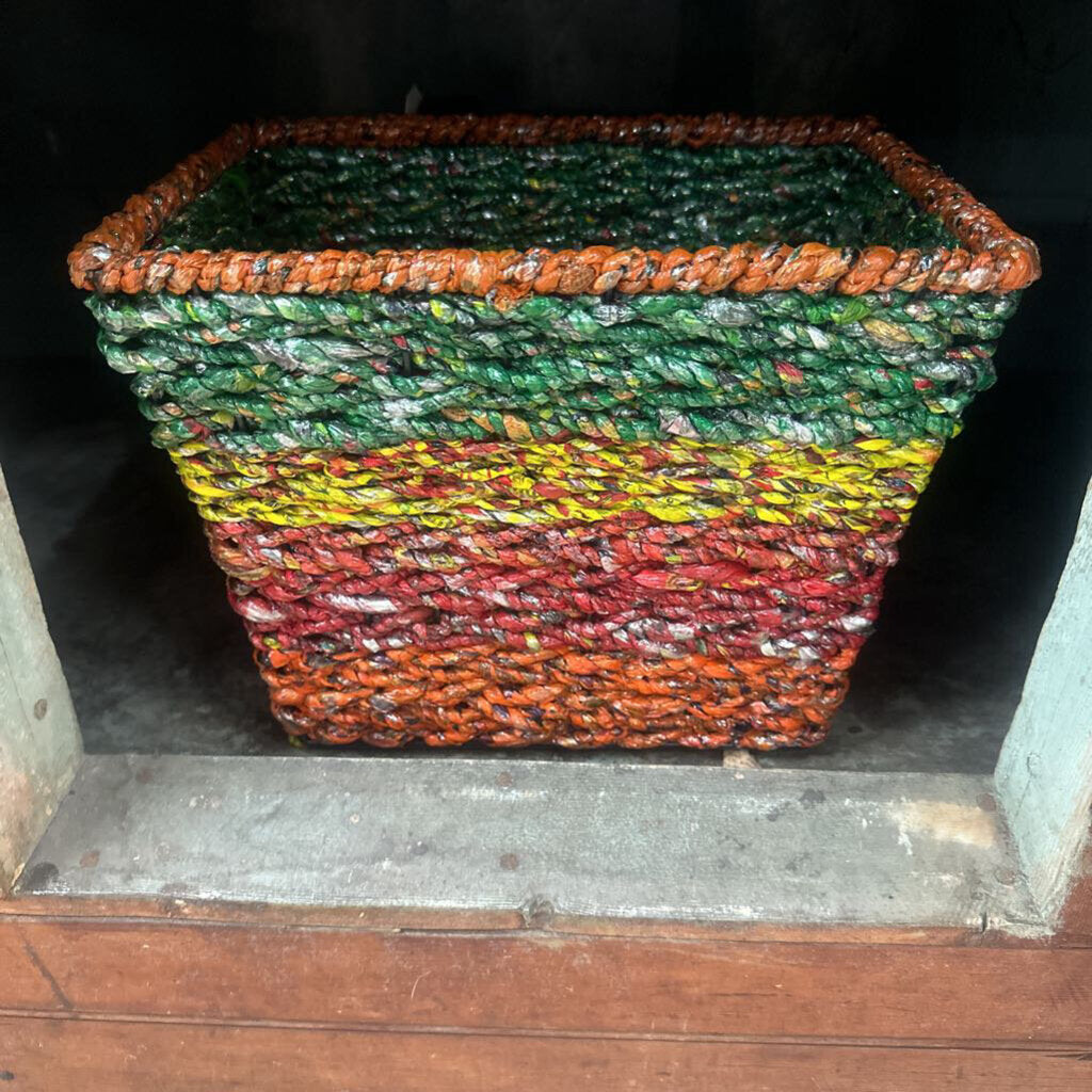 Recycled Candy Wrapper Bike Basket