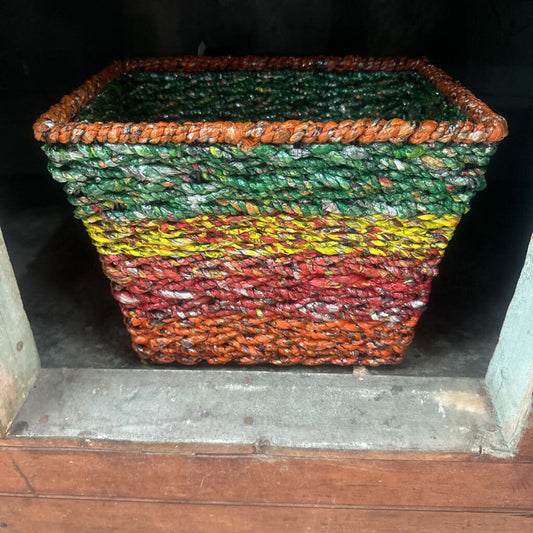 Recycled Candy Wrapper Bike Basket