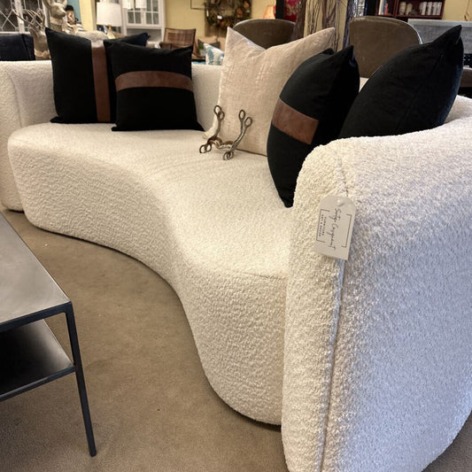 Hugger Curved Boucle Sofa by Leanne Ford