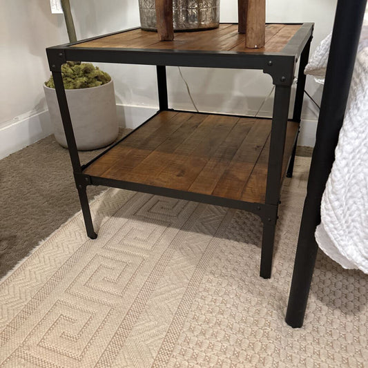 Industrial End Table