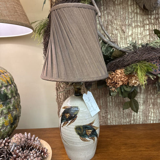 Fish Pottery Accent Lamp