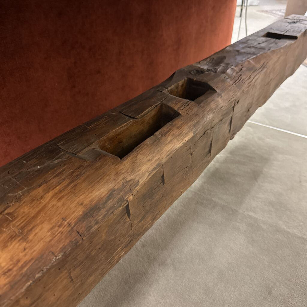 Lucite & Rustic Console