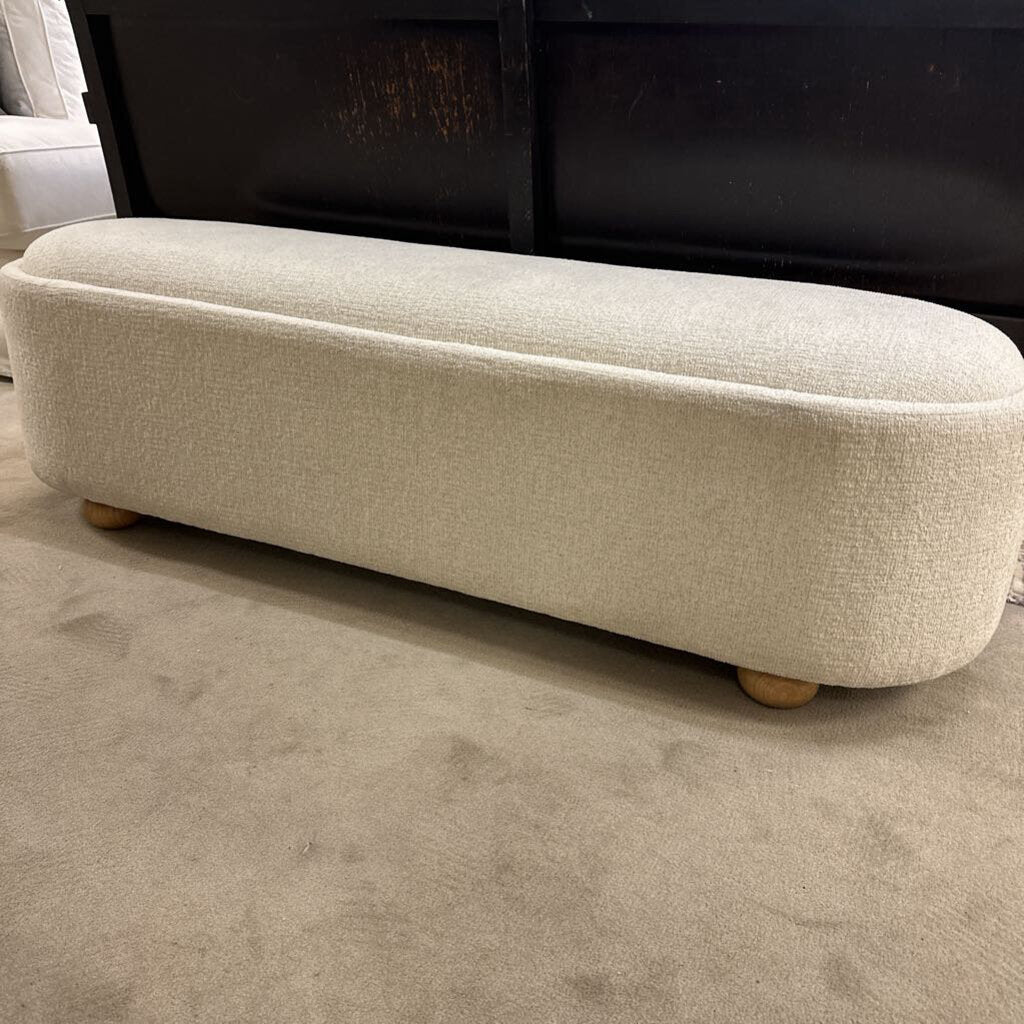 Oval Upholstered Bench