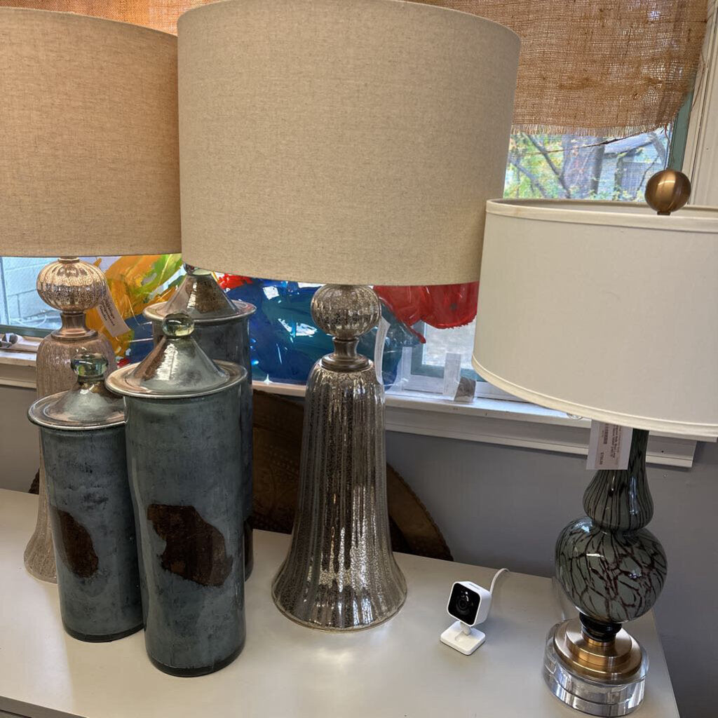 Mercury Glass Tower Lamp