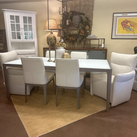 Saturno Modern Dining Table & Chairs (7-Pc)