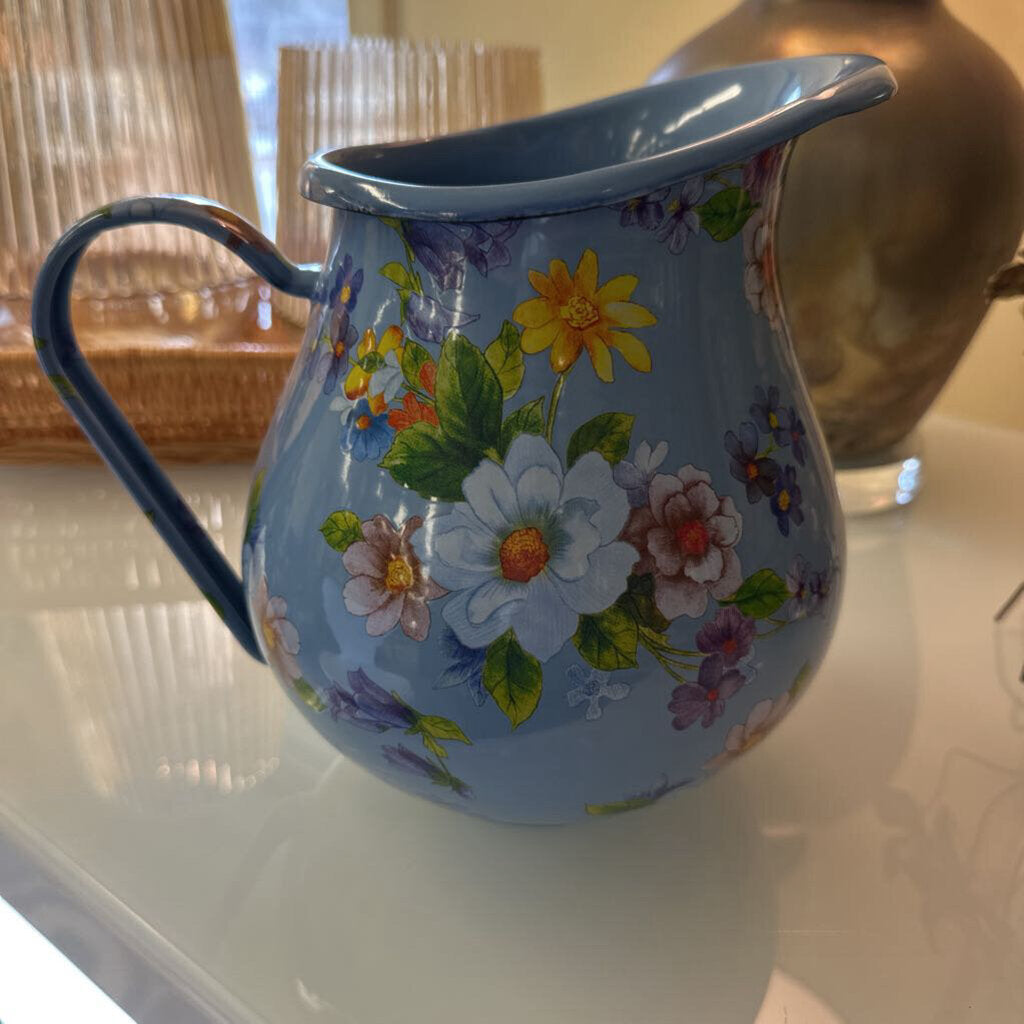 Rare Retired Blue Flower Market Pitcher
