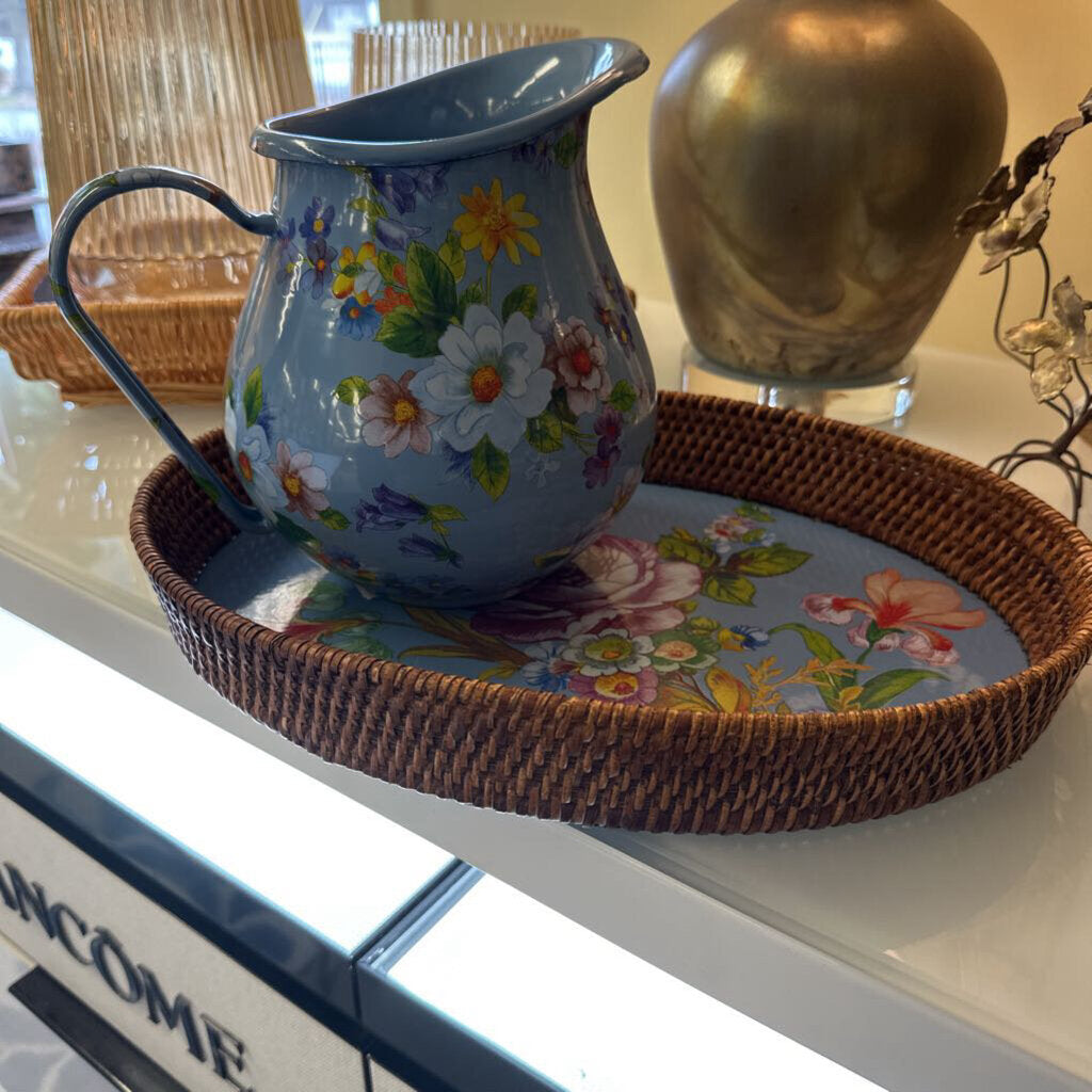 Rare Retired Blue Flower Market Pitcher