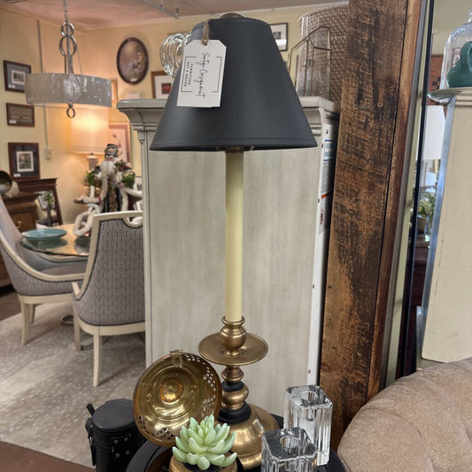 Brass Candlestick Buffet Lamp