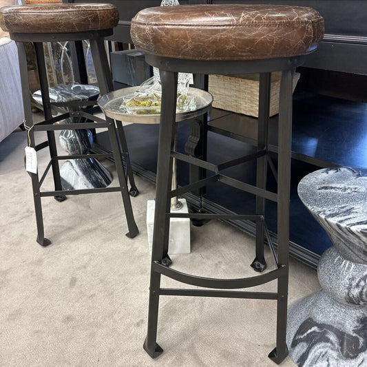 Bar Height Leather Stools