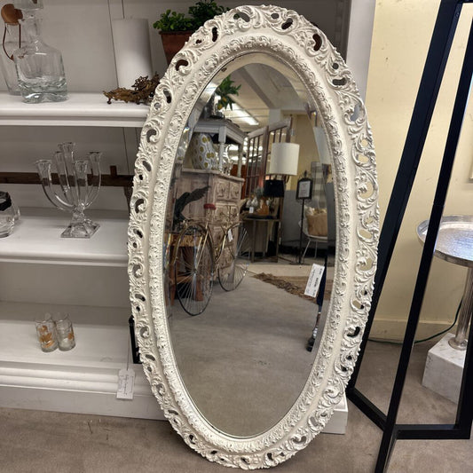Oval Carved Vintage Mirror