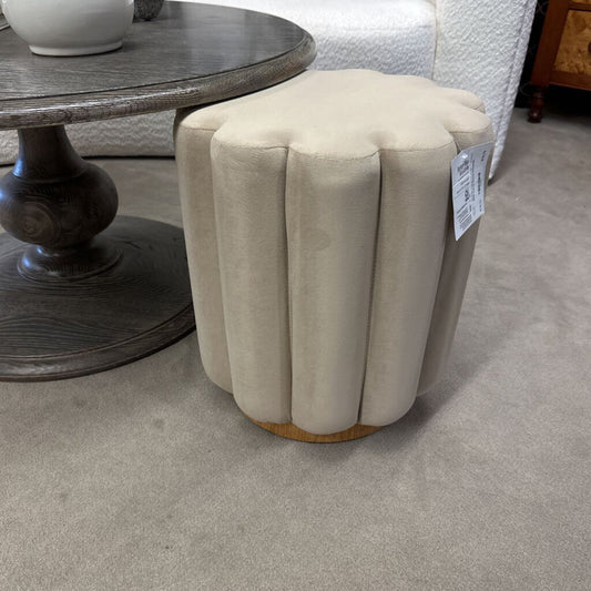 Velvet Fluted Ottoman