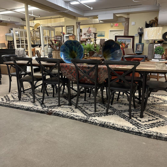 RH Flatiron Table & 10 Chairs