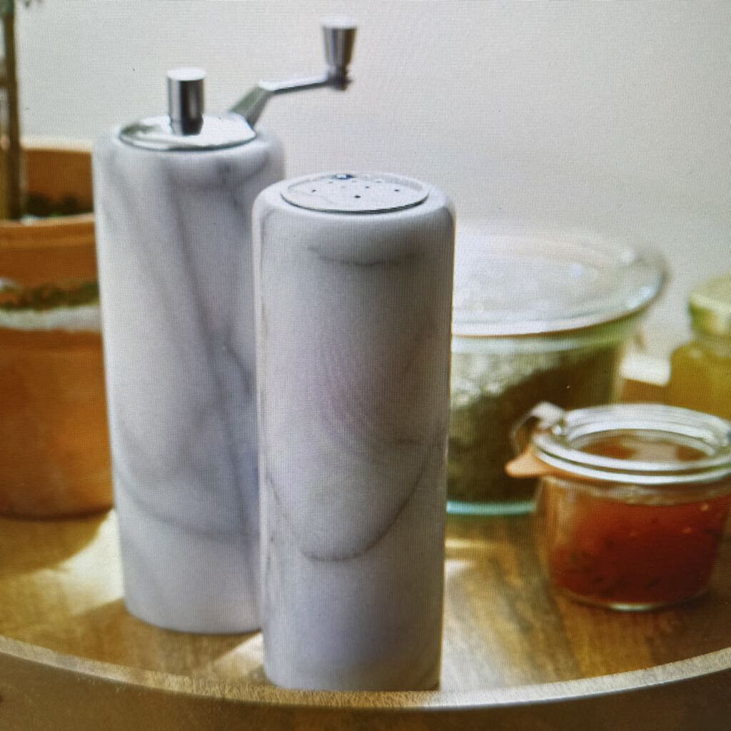 Marble Salt & Pepper Mill Set