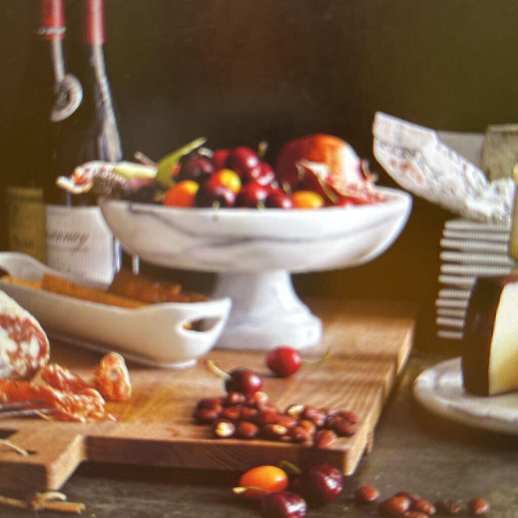 NEW French Kitchen Marble Fruit Bowl
