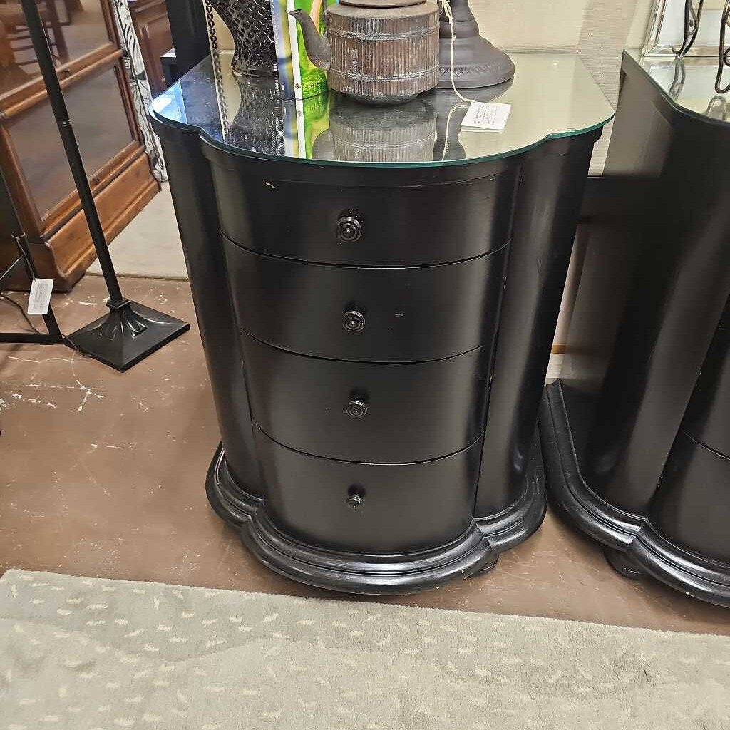 Black Painted Nightstand