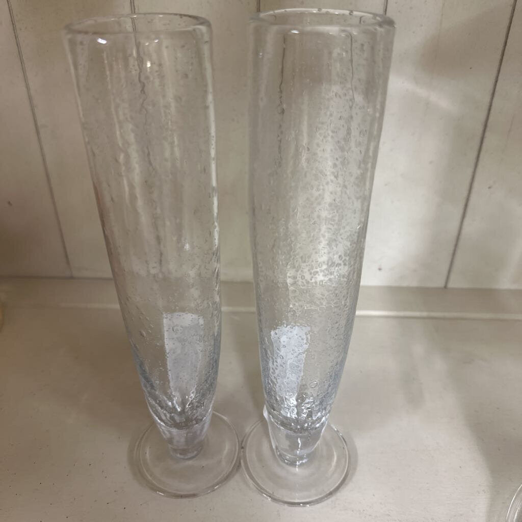 Bubble Glass Champagne Flute