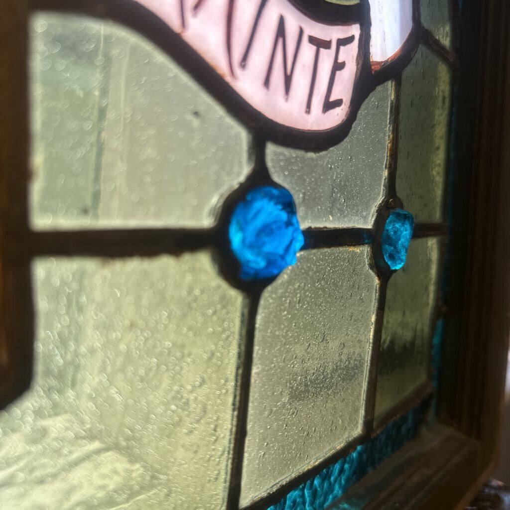 Antique Stain Glass Window Rare Find