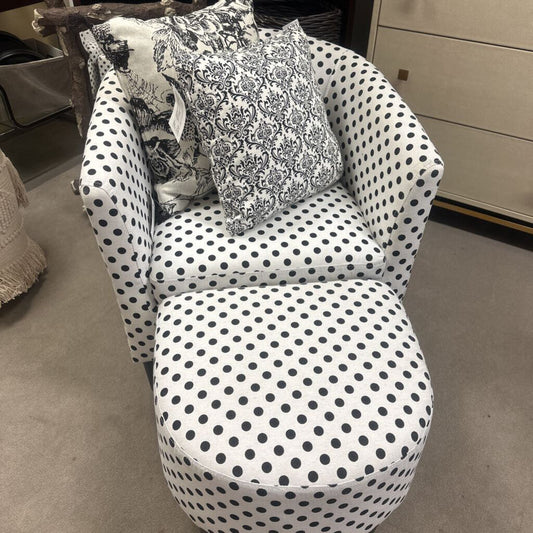 Polka Dot Chair & Ottoman